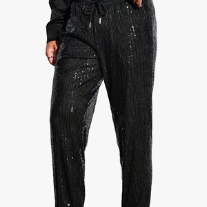 Sequin Black Women's Pants